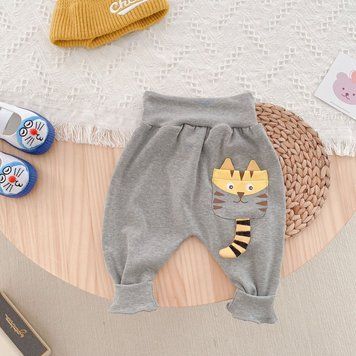 Штани дитячі з тваринками ZYTZ.Kids (Сірі, 120см) фото