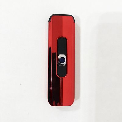 Запальничка електрична, електронна спіральна запальничка подарункова, сенсорна USB. Колір червоний фото