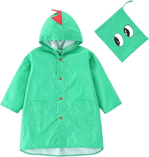 Дождевик детский Дракоша 3XL (Зеленый 130 см) фото