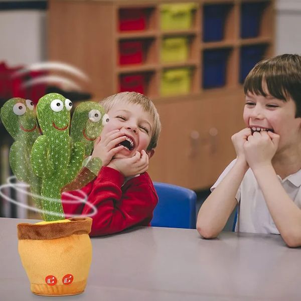 Танцующий кактус поющий 120 песен с подсветкой Dancing Cactus TikTok игрушка Повторюшка кактус фото