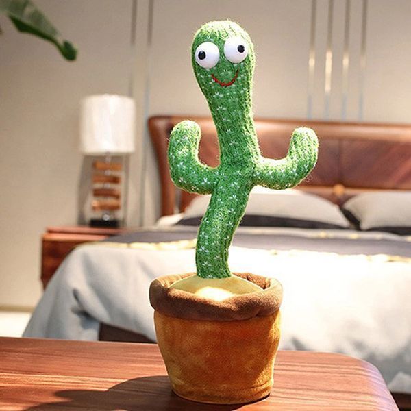 Танцующий кактус поющий 120 песен с подсветкой Dancing Cactus TikTok игрушка Повторюшка кактус фото