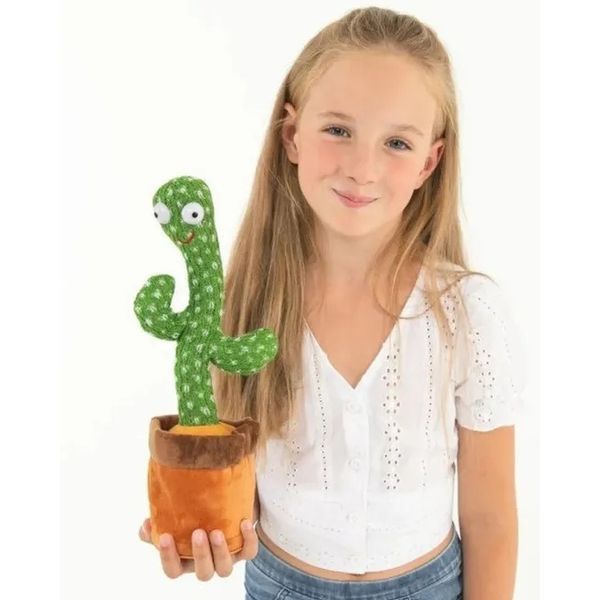 Танцующий кактус поющий 120 песен с подсветкой Dancing Cactus TikTok игрушка Повторюшка кактус фото