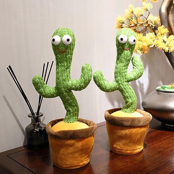 Танцующий кактус поющий 120 песен с подсветкой Dancing Cactus TikTok игрушка Повторюшка кактус фото