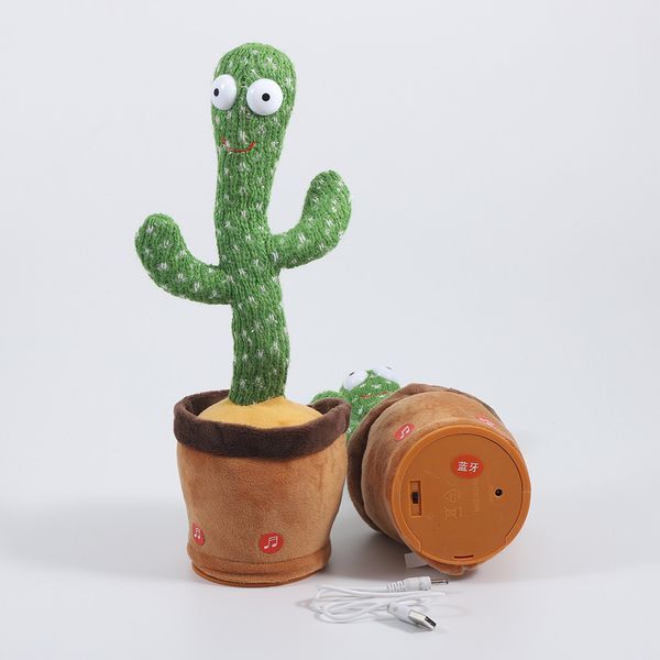 Танцующий кактус поющий 120 песен с подсветкой Dancing Cactus TikTok игрушка Повторюшка кактус фото