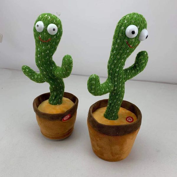 Танцующий кактус поющий 120 песен с подсветкой Dancing Cactus TikTok игрушка Повторюшка кактус фото