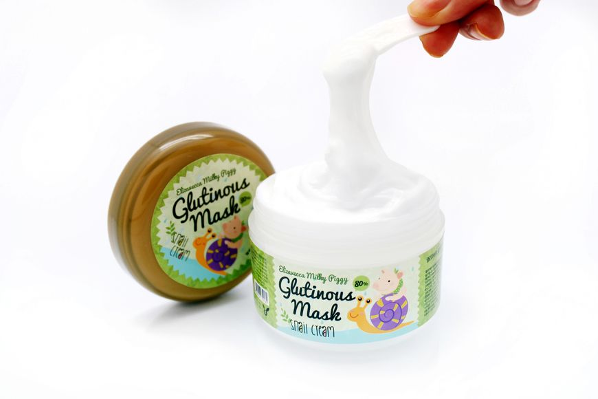 Крем-Маска Нічна З Муцином Равлика Elizavecca Milky Piggy Glutinous Mask 80% Snail Cream, 100 Мл фото