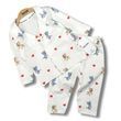 Детская пижама с принтом Том и Джерри &ndash; пижамный комплект для малышей Murat Baby (кофта на кнопках + штаны) Белый, 80 см, 12 месяцев