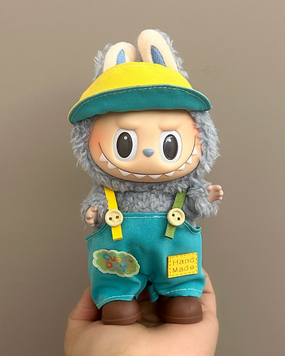 Наряди для іграшки Labubu з кепкою Зелений 17см 35248 фото