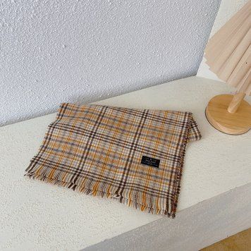 Шарф дитячий у дрібну клітинку (Коричневий 145см) фото