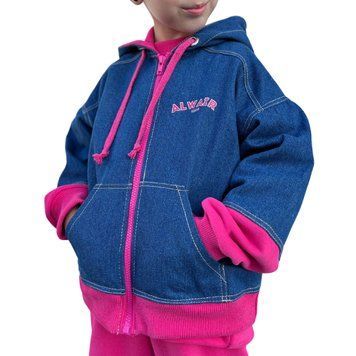 Джинсовка дитяча Alwair Сміливі серцем, яскраві думками 152 Рожевий (14177) фото