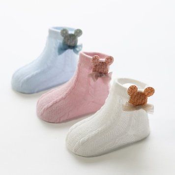 Набір дитячих шкарпеток Baby з 3 парами (Блакитний 0-6м) фото