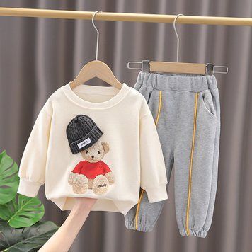 Костюм дитячий двійка Sports Bear (Молочний 80см) фото