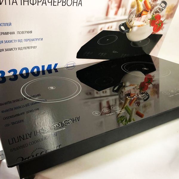 Електроплита велика індукційна на 2 конфорки Suntera ICD-2202 фото