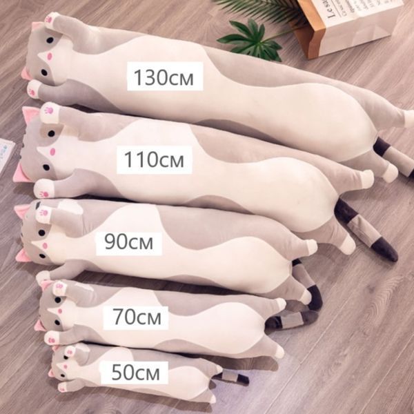 Іграшка дитяча подушка Котик 110см Помаранчевий (20216) фото