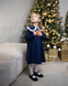 Сукня фланелева з мереживом для дівчинки Alwair Kids Синій 116см 81053 фото
