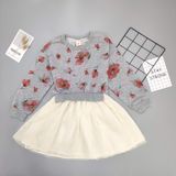 Платье с фатиновой юбкой Серый 120см О1238 О1238-120см-Сір фото