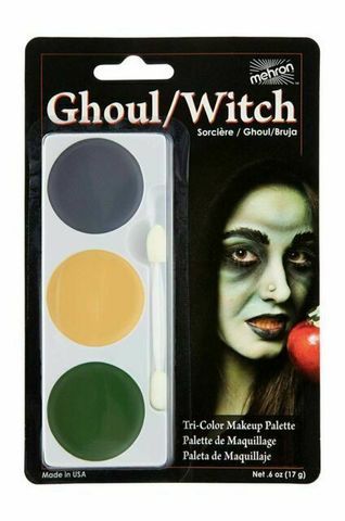 MEHRON Набор кремового грима для образа "Ведьма/Готика" Tri-Color Makeup Palette (Ghoul/Witch), 7 унций, 20 г фото