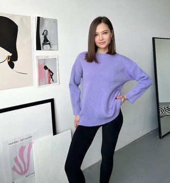 Світшот жіночий в'язаний Purple Sweater One Size Фіолетовий (а3880) фото