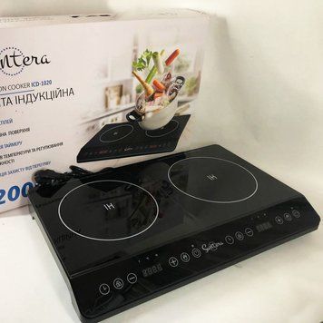 Електроплита індукційна інфрачервона Suntera ICD-1020 з дисплеєм LED (2000 Вт) фото