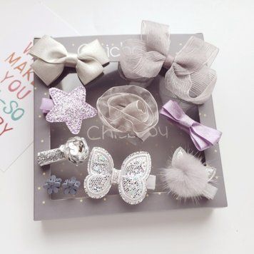 Набір резинок і заколок для волосся (Сірий Набір) фото