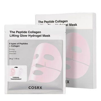 COSRX - Peptide Collagen Glow Hydrogel Mask - Набор гидрогелевых масок с пептидами и коллагеном - 34g x 3шт фото