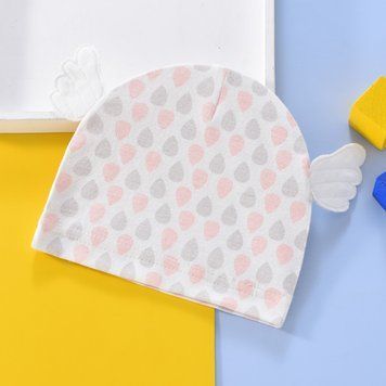 Шапка дитяча для малюків з принтами (Рожевий 30-35 см) фото