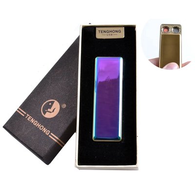 Запальничка USB в подарунковій упаковці з двома спіралями розжарювання. Колір: фіолетовий фото