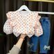 Костюм дитячий двійка в горошок XBR Kids 11476-90см-Помаранчевий фото 3
