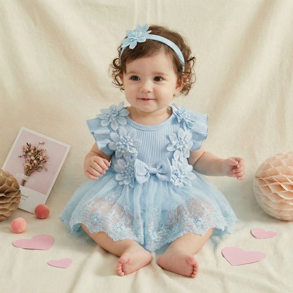 Боді дитяче з фатиновою спідницею Baby 80 см Синій фото
