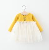 Платье Зайка с пышной юбкой (Желтый 100см) 6391-100см-Желтый фото