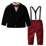 Костюм дитячий з жакетом і підтяжками 130см Чорний (6252) 6252-130см-Черный фото