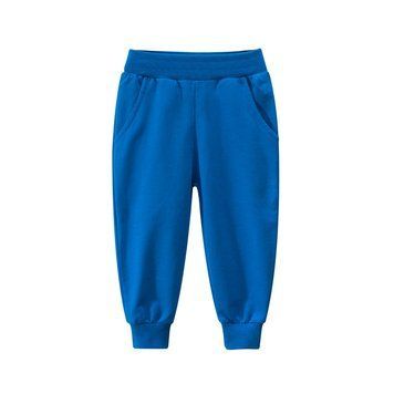Штани дитячі спортивні однотонні 27kids Basic (Синій 140см) фото