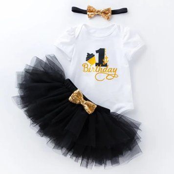 Боди детский 1st Birthday (Черный 80см) фото