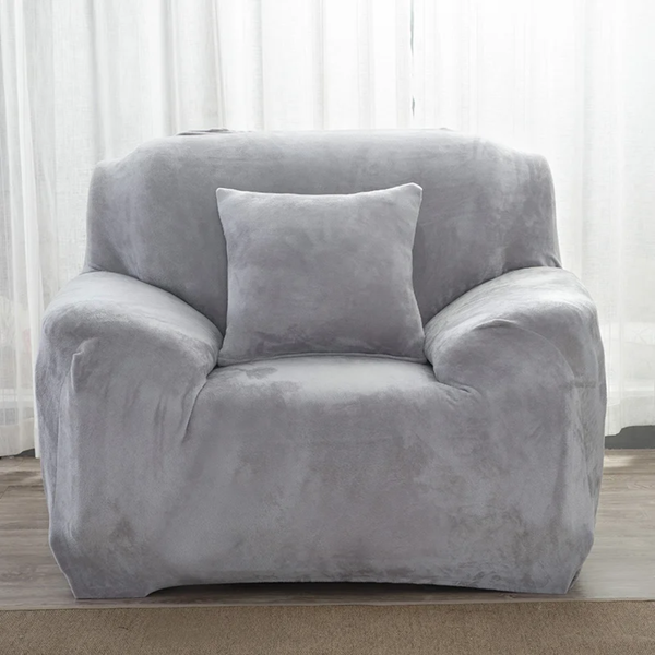 Захисний чохол на крісло Diana Textile Plush Velvet, сірий фото