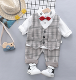 Костюм трійка з бабочкою для джентльмена (Світло-сірий 100см) 6288-100см-Светло_серый фото