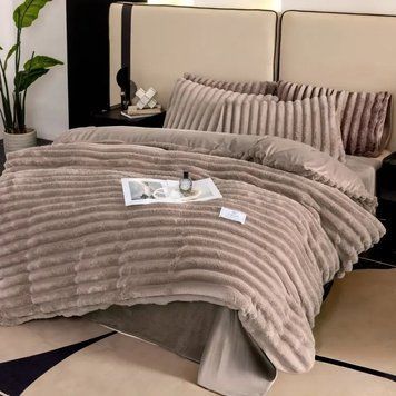 Постільна білизна Шарпей (200x220) Colorful VELOOR BED LINEN SHARPE 013568, Пісочний, Євро фото