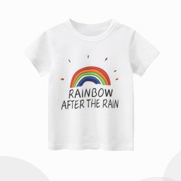 Футболка дитяча Rainbow After The Rain (Белый 100см) фото