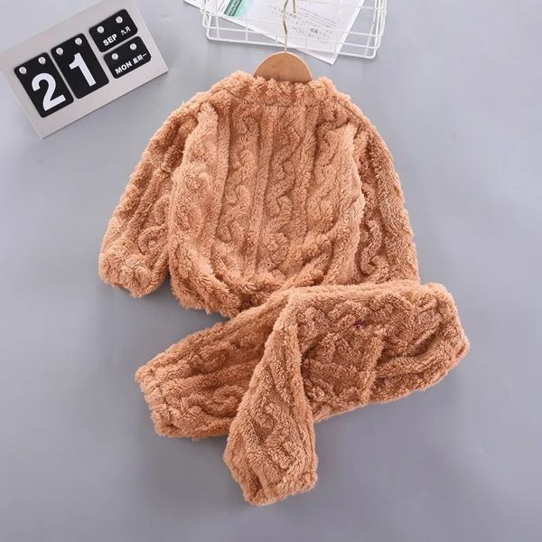 Костюм детский домашний махровый с узором (Коричневый 90 см, 1-2 года) фото