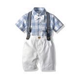 Костюм детский двойка с рубашкой в клетку (Голубой 100см) 4961-100см-Блакитний фото