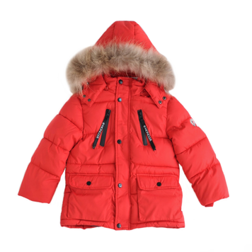 Куртка дитяча Moncler 120см Червона (О1214) фото