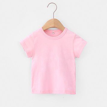 Футболка дитяча однотонна Kids Basic Світло-рожевий 100см 13241 фото