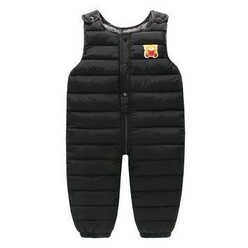 Комбінезон дитячий на заклепках з ведмедиком (Чорний 100см) фото