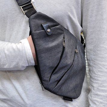 Сумка тактическая Cross Body мессенджер из ткани. Цвет: черный фото