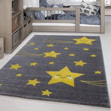 Ковер детский безворсовый Chilai Home Yellow Star фото