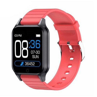 Смарт годинник Smart Watch T96 стильний із захистом від вологи та пилу з вимірюванням температура тіла. Колір: червоний фото