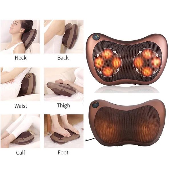 Массажная подушка Car and Home Massage Pillow, массажер для шеи автомобильный фото