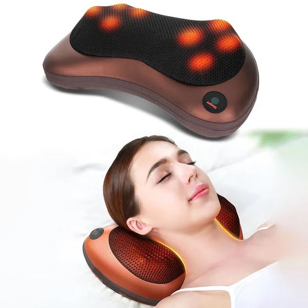 Массажная подушка Car and Home Massage Pillow, массажер для шеи автомобильный фото