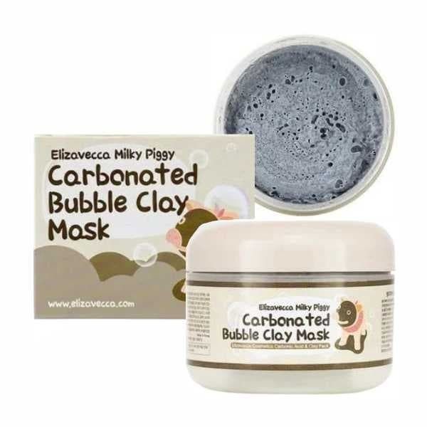 Маска для лица Глиняно-Пузырчатая Elizavecca Milky Piggy Carbonated Bubble Clay Mask, 100 мл фото