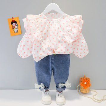 Костюм дитячий двійка в горошок XBR Kids фото