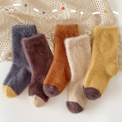 Набір дитячих теплих шерстяних шкарпеток Sun 5 пар 3-5 років Радуга (13034) фото
